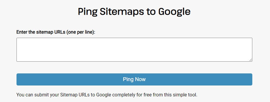 sitemap update ping